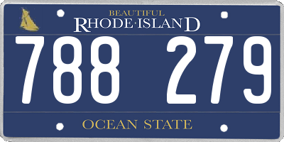 RI license plate 788279