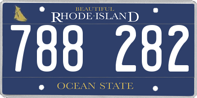 RI license plate 788282