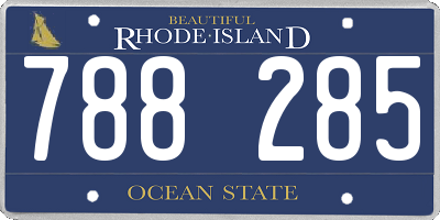 RI license plate 788285