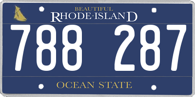 RI license plate 788287