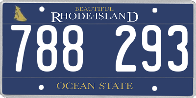 RI license plate 788293