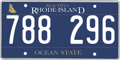 RI license plate 788296