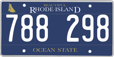 RI license plate 788298