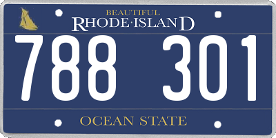 RI license plate 788301