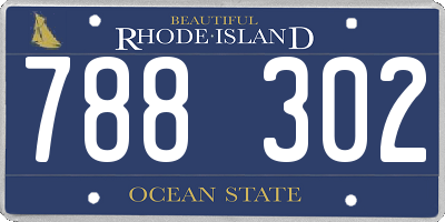 RI license plate 788302