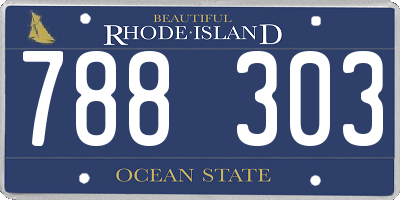 RI license plate 788303