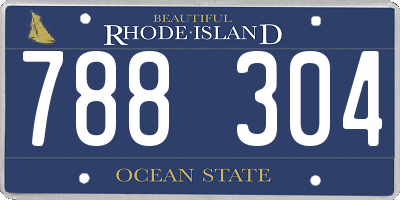 RI license plate 788304