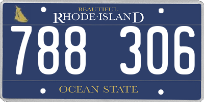 RI license plate 788306