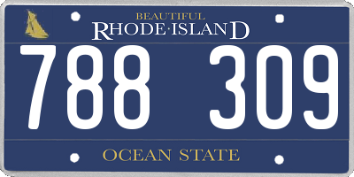 RI license plate 788309