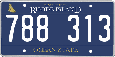RI license plate 788313