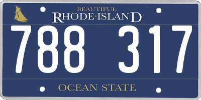 RI license plate 788317