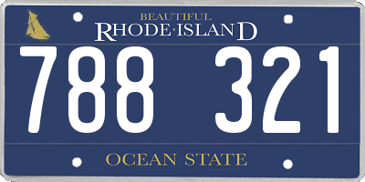 RI license plate 788321