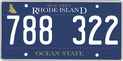 RI license plate 788322