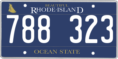 RI license plate 788323