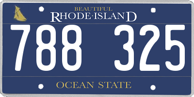 RI license plate 788325
