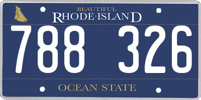 RI license plate 788326