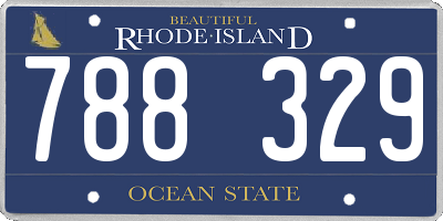 RI license plate 788329