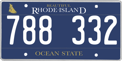 RI license plate 788332