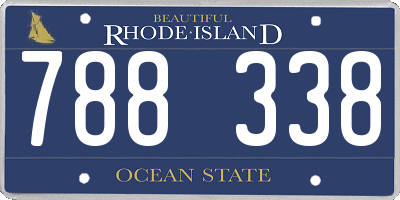 RI license plate 788338