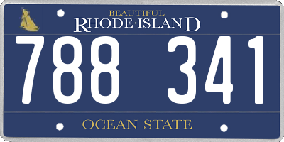 RI license plate 788341