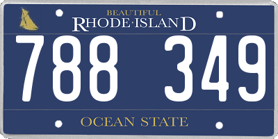 RI license plate 788349