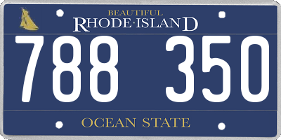 RI license plate 788350
