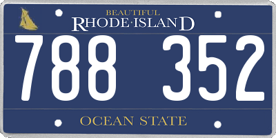 RI license plate 788352