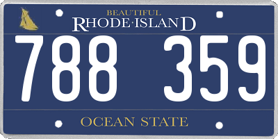 RI license plate 788359