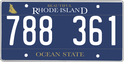 RI license plate 788361