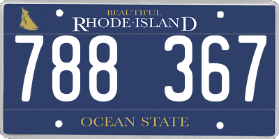 RI license plate 788367