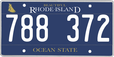 RI license plate 788372