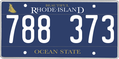 RI license plate 788373
