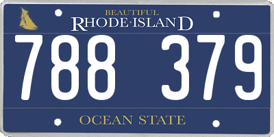 RI license plate 788379