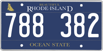 RI license plate 788382