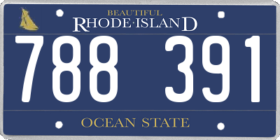 RI license plate 788391