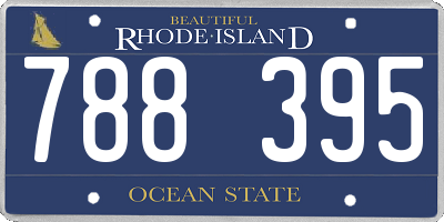 RI license plate 788395