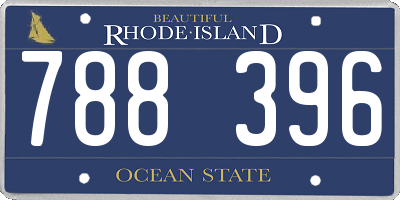 RI license plate 788396