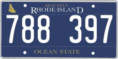 RI license plate 788397
