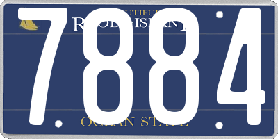 RI license plate 7884