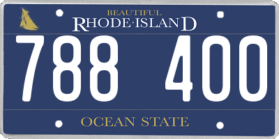 RI license plate 788400