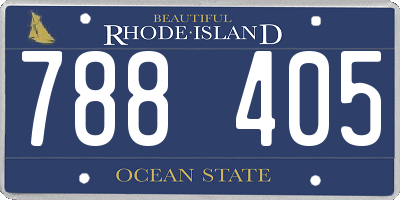 RI license plate 788405