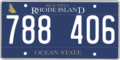 RI license plate 788406