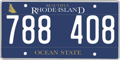 RI license plate 788408