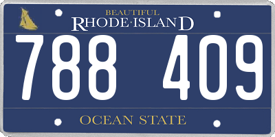 RI license plate 788409