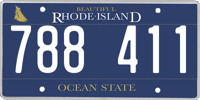 RI license plate 788411
