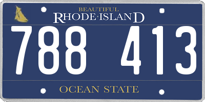 RI license plate 788413