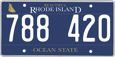 RI license plate 788420