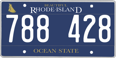 RI license plate 788428
