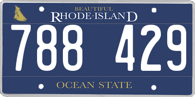 RI license plate 788429