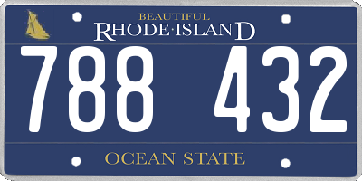 RI license plate 788432